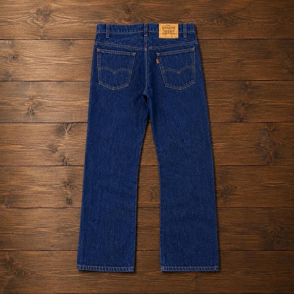 Other - Vintage 70's - 80's Levis 517 Bootcut Navy Washed Orange Tab Jeans